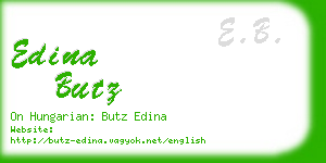 edina butz business card